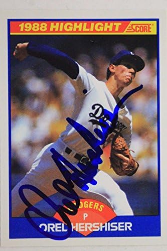 Orel Hershiser La Dodgers Autographing 1989 Ocjena # 653 '88 Highlights potpisan 17c