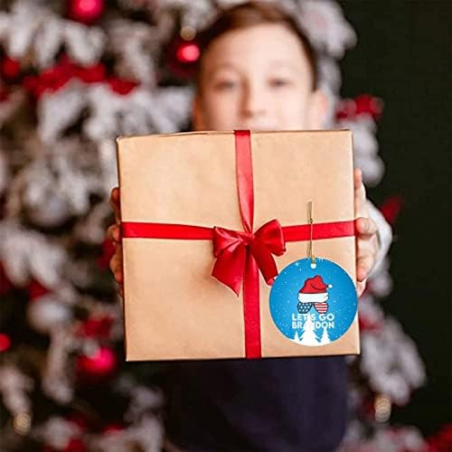 Idemo Brandon Božić Ornament, 3kom Božić dekoracije 2023 godine Božić Decor Santa ukrasi božićno drvo Ornament mir & amp; sreća Božić dekoracije