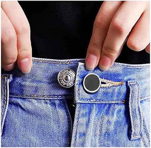 12-pakovanje proširivih tipki za struk Silikonski dodatni gumb za muškarce i žene Ne sew metal ogrlica