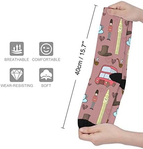 Ujedinjeno Kraljevstvo uzorak tiskane boje podudarajuće čarape atletski koljena visoke čarape za žene muškarci