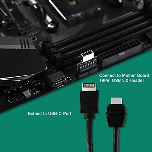 FEPSMART 19PIN USB 3.0 zaglavlje u USB 3.1 / 3.2 Gen 2 tip E tipka E ports adapter-5Gbps max brzina