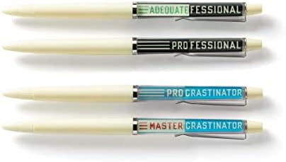 Mesing majmun profesionalni oklobni olovka za odgajana od plutajućeg olovke uključuje dvije vintage nadahnute plutajuće olovke, crnu tintu, regrutator za masterCrastinator i profesionalni za adekvatnofesionalno
