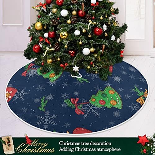 Sretan božićni božićni suknji 36inch Početna Dekor za Xmas Tree Suknje Mat za sretan božićni praznični ukrasi