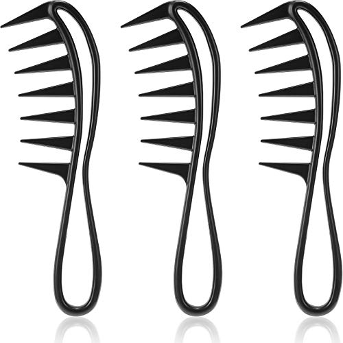 3 komada češalj za raščešljavanje širokog zuba tuš fleksibilni češalj za široki razmak češalj za zube antistatički češalj za raspetljavanje šampona za duge, guste, kovrčave, mokre, suhe i većinu tipova kose
