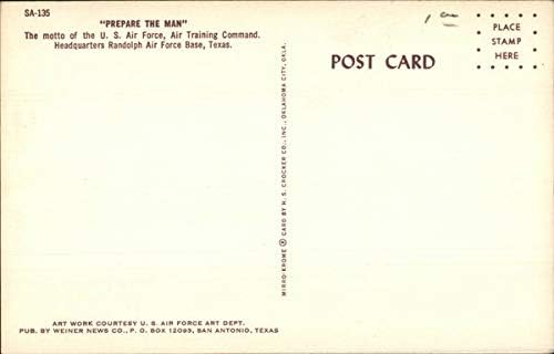 Pripremite čovjeka Air Force Texas TX originalna Vintage razglednica