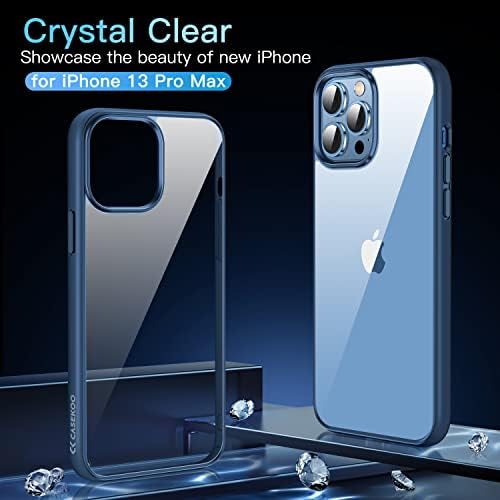 CASEKOO Crystal Clear dizajniran za iPhone 13 Pro Max futrolu [Anti-Yellowing] [vojna zaštita od pada] zaštitna futrola za telefon otporna na udarce Slim Cover 6,7 inča 2021, plava