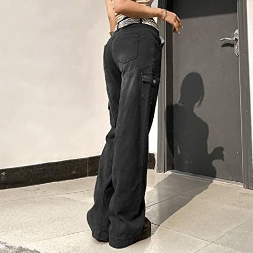 Ženske Y2K e-Girl farmerke Casual Star Print pantalone klasične pantalone sa ravnim nogavicama