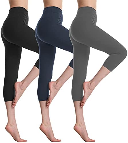 Bopova visoke strukske kafite za žene za žene - meke neprozirne vitke trbuške kontrole joga hlače za vježbanje