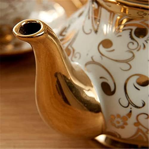 Moderni čajnik čajnik keramičkog zlata uzorak čajnik i čaša Set nosača kašika porculana čaše za