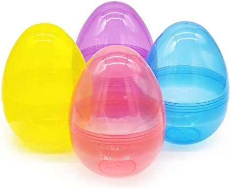 Masivna Prozirna Uskršnja Jaja Šarena Svijetla Plastična Uskršnja Jaja, Savršena Za Lov Na Uskršnja Jaja, Jaje
