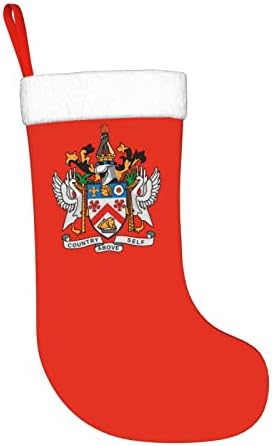 CutedWarf Nacionalni amblem Saint Kitts i Nevis Božićne čarape Xmas Decoration Classic 18 inča kamin viseći