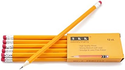 SKKSTATIONERY 50 kom prethodno naoštrene olovke, olovke naoštrene sa gumicom, 2 HB olovka, 50 / kutija