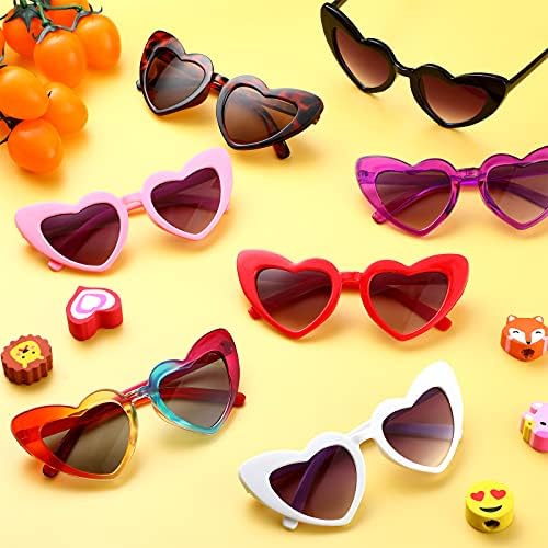 7 pari dečijih naočara za Sunce u obliku srca Vintage naočare za sunce za decu, dečake i devojčice