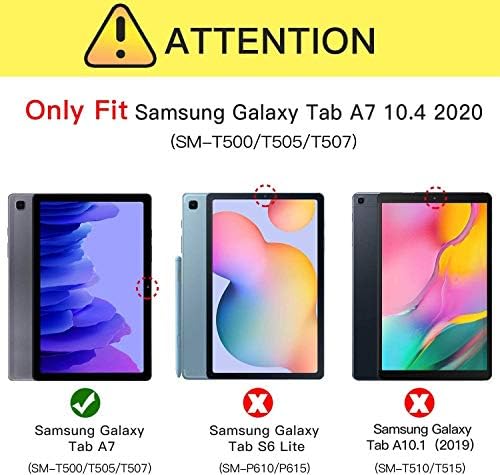 Epicgadget futrola za Samsung Galaxy Tab A7 10.4 SM-T500 / T505 / T507 / T503 - Čvrsti čvrsti hibridni zaštitni poklopac sa Kickstandom