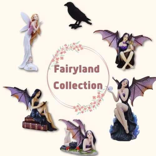 Comfy hot bajkska kolekcija 6 tamna vila koja drži i sjedi na bunderi, poliresin figurine, poklon