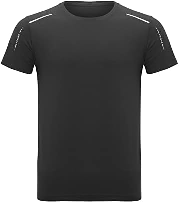 BMISEGM Summer Workout Majice za muškarce Ljetne prozračne ubrzavajuće šarene sportove Casual Print okrugli majice