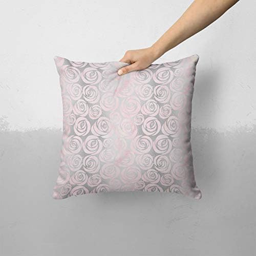 Iirov Karamfila Silver & Pink Marble V15 - Custom Decorativni kućni dekor unutarnji ili vanjski jastuk za bacanje za kauč, krevet ili kauč