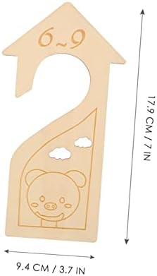 Kisangel 12 kom vješalica za ormare godine vješanje mjeseci veličina rasadnik drvena od novorođenčadi za kućnu