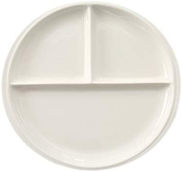 Leteći balon 4pcs Elegantna kvadratna kvadratna keramika Podijeljena ploča za večeru za ručak s ručkama Ploče salata Posude za kuhinju, bijela