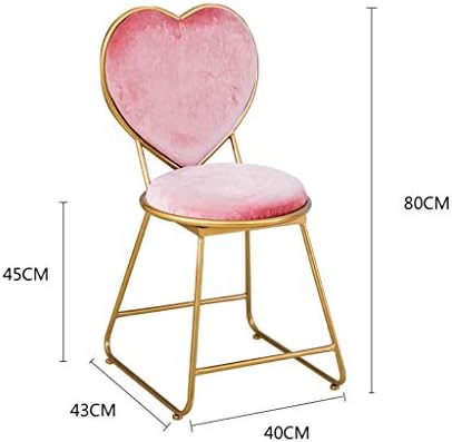 Kreativna jednostavnost Jednostavna atmosfera stolica u obliku srca, stolica kozmetička stolica Restoran Kafići bar Cake Shop Stolica Djevojka Stolica za odijevanje Skidač Neklizajući sjedalo, LSxysp, 5