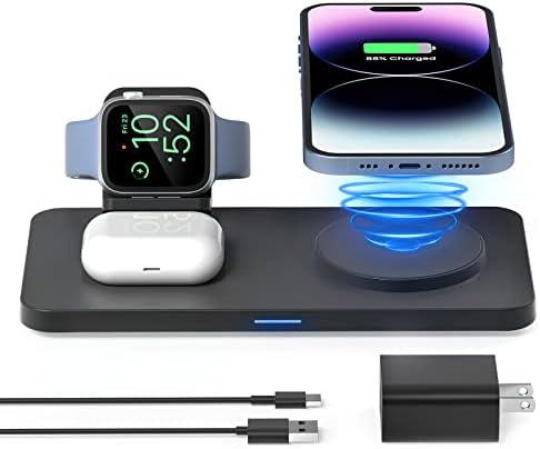 GEEKERA 3 u 1 bežični punjač i magnetna bežična stanica za punjenje za iPhone za Apple Watch