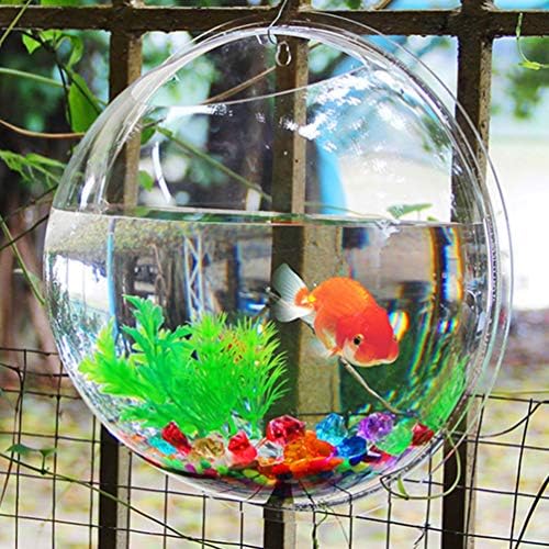Zerodeko umjetni Mini akvarijski akvarijum viseći zidni akvarijum za ribu Bubble Fish Bowl Clear akrilna vaza saksija za cvijeće za kućni vrt ured 23cm zidni ukrasi akvarijuma