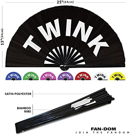 Twink ručni ventilator UV Glow Pride Handheld Bambus Bock Booch Fanovi gay poklons Dodatna oprema
