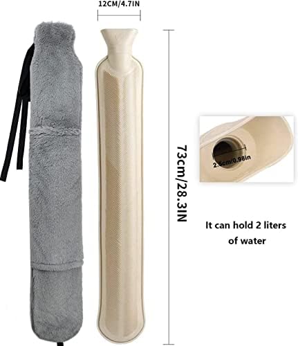 Flaša za toplu vodu sa mekanim poklopcem klasična vreća za toplu vodu za ublažavanje bolova, vrata, ramena