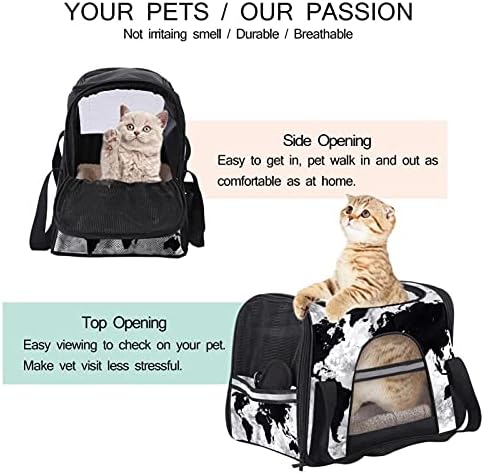 Pet Carrier Karta Svijeta meka strana putni nosači za kućne ljubimce za Mačke, Psi Puppy Comfort Prijenosna sklopiva torba za kućne ljubimce odobrena aviokompanija