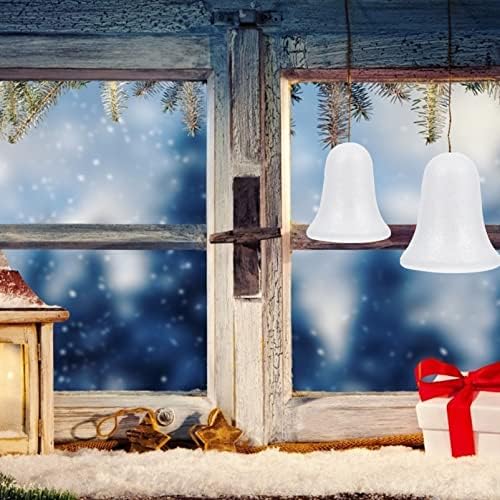 Sewacc DIY pjena zvona 30 kom bijela pjena kuglice za obrtni materijal Božićne zvonalice ukrasi polistirene kuglice kuglice božićno pjena