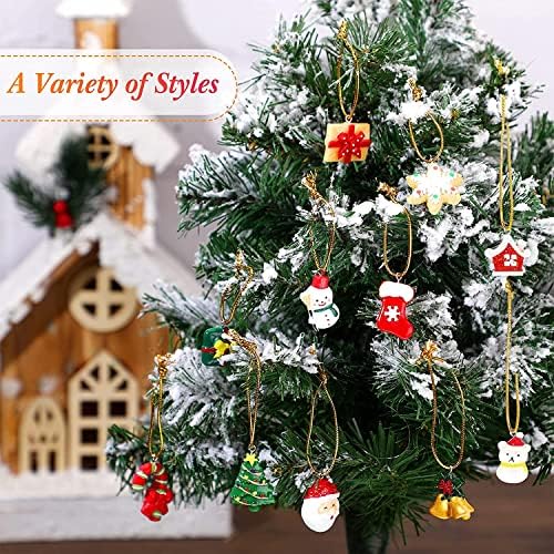 MINI božićni ukrasi set za mini dekore drveća Božićni dekorati za snjegović mali božićni ukrasi minijature za božićni viseći dekor