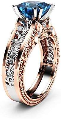 Ženski Vjenčani Prsten Od Ružičastog Zlata Cvijet Vjenčani Prstenovi Cirkonij Prsten Dijamantski Nakit