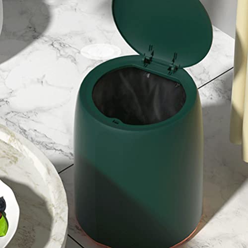 Kabilock Dekoracija za skladištenje Otvoreno smeće može kupatilo Malo okruglo smeće Kantu sa poklopcem kuhinjskim otpadnim aparatom za smeće za smeće za kućnu kuhinju i kupatilo kante za smeće
