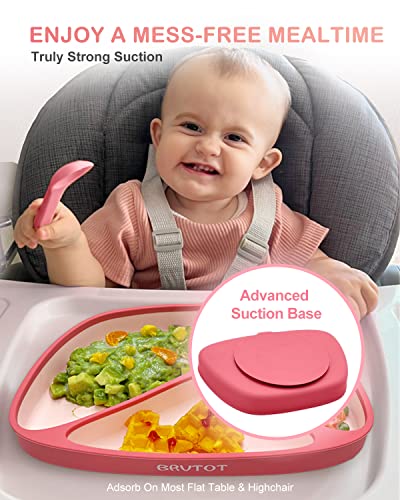 Brvtot Najnovije usisne ploče za bebe za malu, platine od hrane Silikonske ploče BPA BPA,
