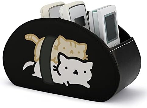 Funny Sushi Cats kožni držač za daljinsko upravljanje Funny Caddy Storage Box stoni organizator sa 5 pretinaca za TV Blu-Ray ured