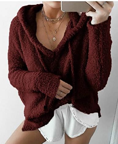 Naliha Ženska pulover Dukseri s kapuljačom s kapuljačom dugih rukava duks sherpa džemper