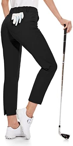 M Moteepi ženske golf hlače sa džepovima Ženske radne pantalone Slim Fit Golf Odjeća casual PNATS crna