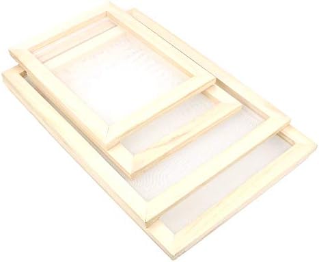 Yexpress 4 pakovanje drvenog papira za izradu kalupa kalupa, okvir za ispis za zaslon za DIY papirni