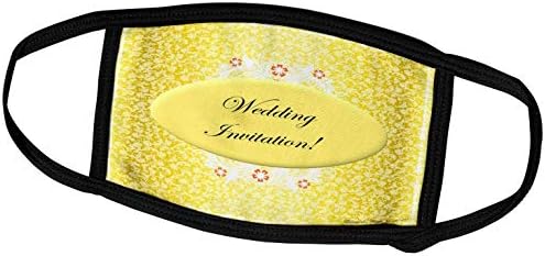 3drose Edmond Hogge JR svadbe - žuta i bijela pozivnica za vjenčanje - maske za lice