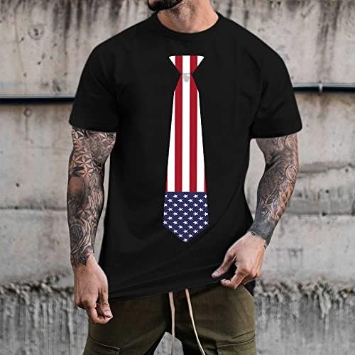 XXBR MENS vojnički kratki rukav Patriotske majice, ljetni američki zastava gospodo vrhove Sportska krajeva Ležerna majica