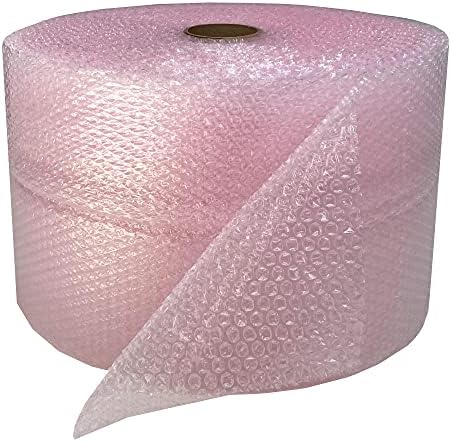 Mala 3/16-inčna roze antistatička folija za jastuke sa mjehurićima, široka 175 stopa i 12 inča, perforirana