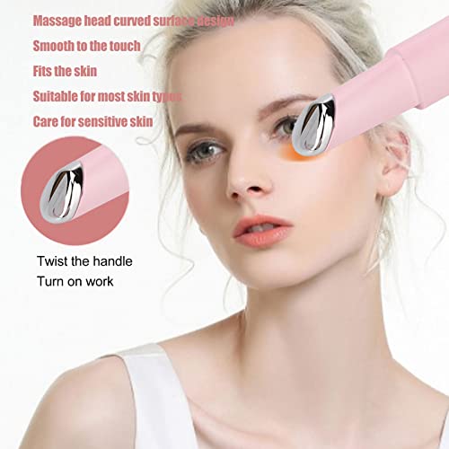 Wend Eye Massager, Wind Eye Wed Toplina komprimira vibracija 3 brzina podesiva ružičasti masažer kože za tamne krugove alati za njegu kože