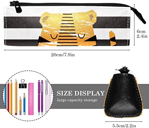 LAIYUHUA prenosiva elegantna torba za olovke PU kožna torbica kompaktna torba sa zatvaračem torbica za papir