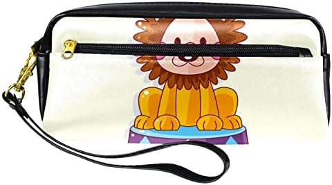 Cartoon Animal Lion rođendan pernica velikog kapaciteta, Organizator kancelarijskog materijala za studente dvoslojna torbica sa patentnim zatvaračem, kozmetička torbica sa ručkom