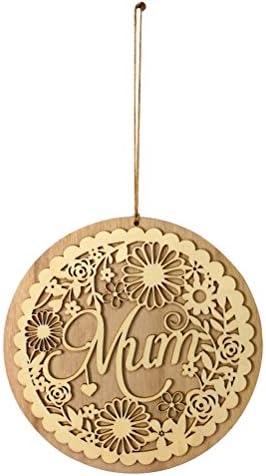 Valiclud mama Drveni znak Majčin dan poklon ukrasni okrugli šuplji od drvenog znaka viseći ukras Početna