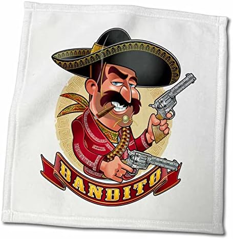 3Droza Cool Bandito Meksički momak sa velikim puškama Smijanje - ručnici