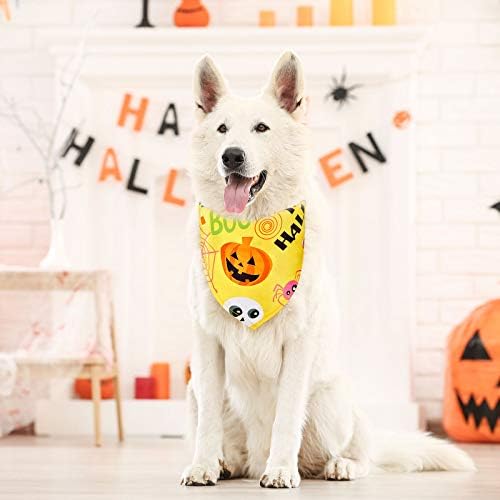 8 komada Halloween Dog bandanas bundeve palice PET šal psa Trokut pas za pse Podesivi šal za pse za pse za pse za Noć vještica Nosica