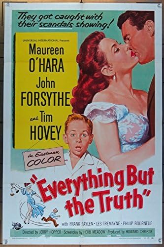 Sve osim istine originalni filmski poster 27x41 Maureen O'Hara John Forsythe Tim Hovey Fine plus stanje