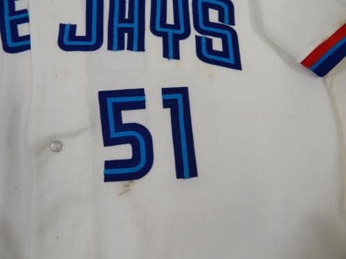 1998 Toronto Blue Jays 51 Igra Izdana bijeli dres 48 DP14258 - Igra Polovni MLB dresovi