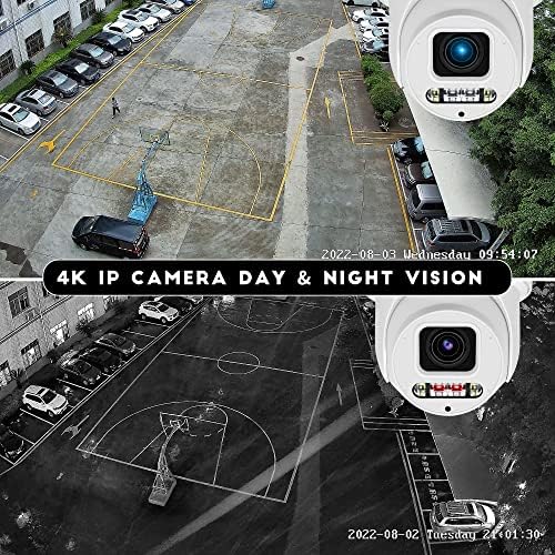 VoniHome 4K POE PTZ IP Dome kamera na otvorenom 8MP mrežne kamere, 2,7 ~ 13,5 mm 5x, 350 °